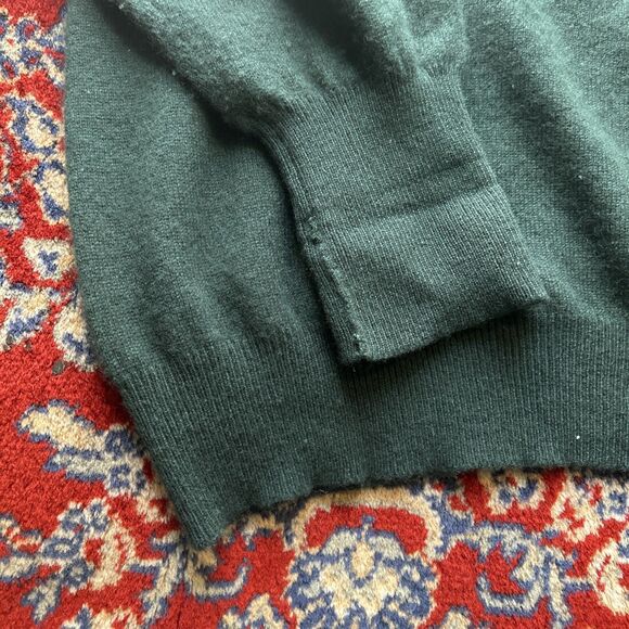 Blarney Woollen Mills Crewneck Green Sweater Mens XL 100% Cashmere - Picture 3 of 5